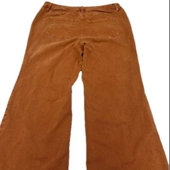 Lane Bryant Rust Flare & Wide Leg Jeans Pintuck Seam Signature Fit Size 16 - Picture 1 of 12